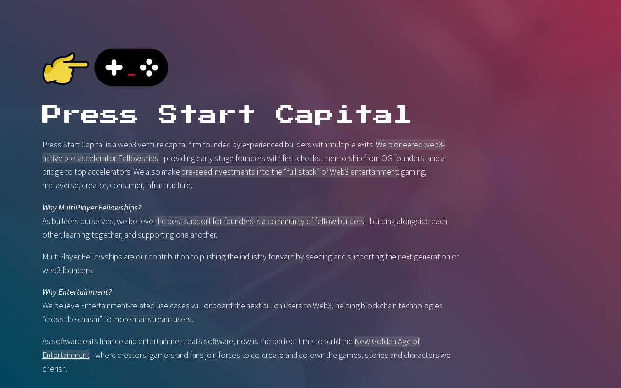 Press Start Capital