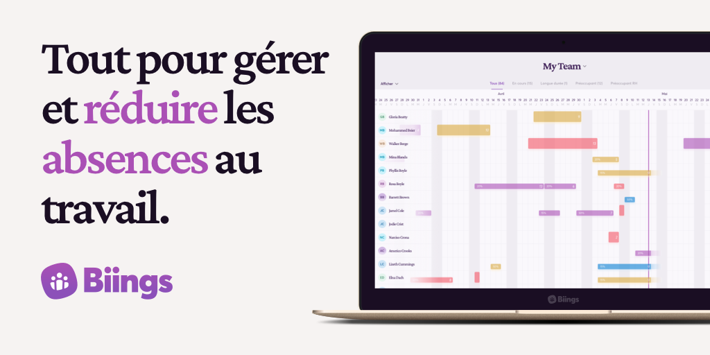 Biings : Logiciel de Prévention & Gestion des Absences