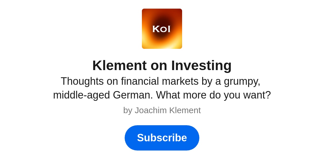 Klement on Investing