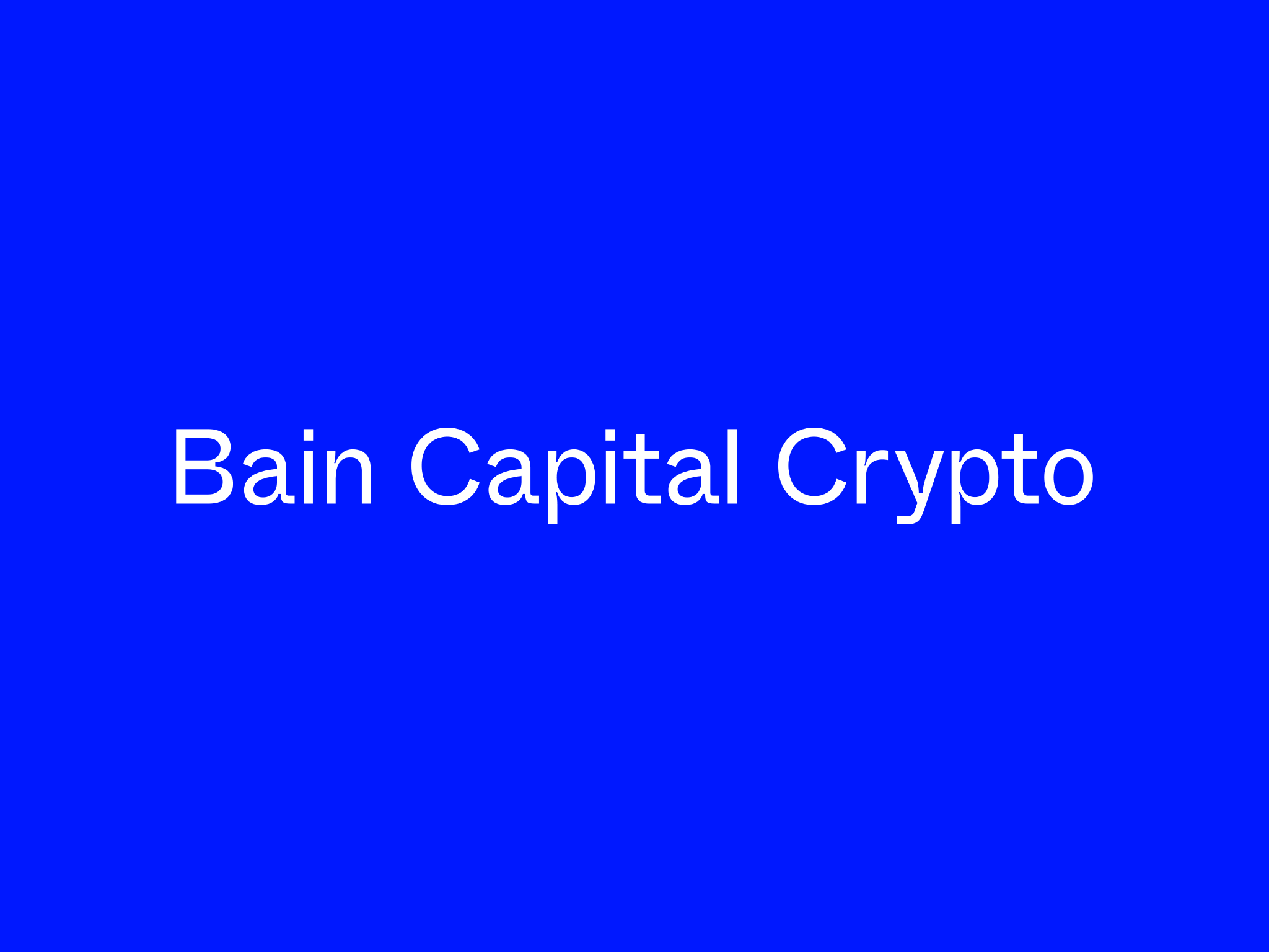 Bain Capital Crypto